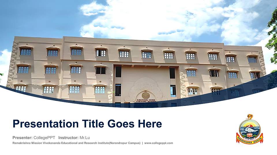 Ramakrishna Mission Vivekananda Educational and Research Institute(Narendrapur Campus) Course/Courseware Creation PPT Template16:9 ratio PPT effect preview image