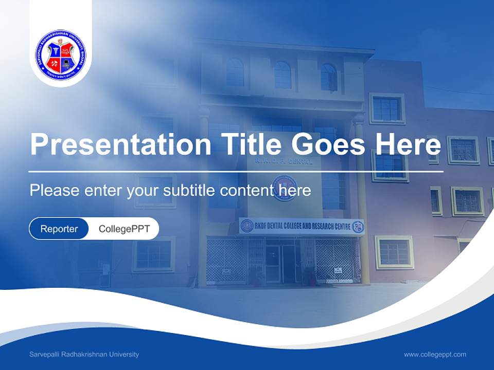 Sarvepalli Radhakrishnan University Lecture Sharing and Networking Event PPT Template4:3 ratio PPT effect preview image4