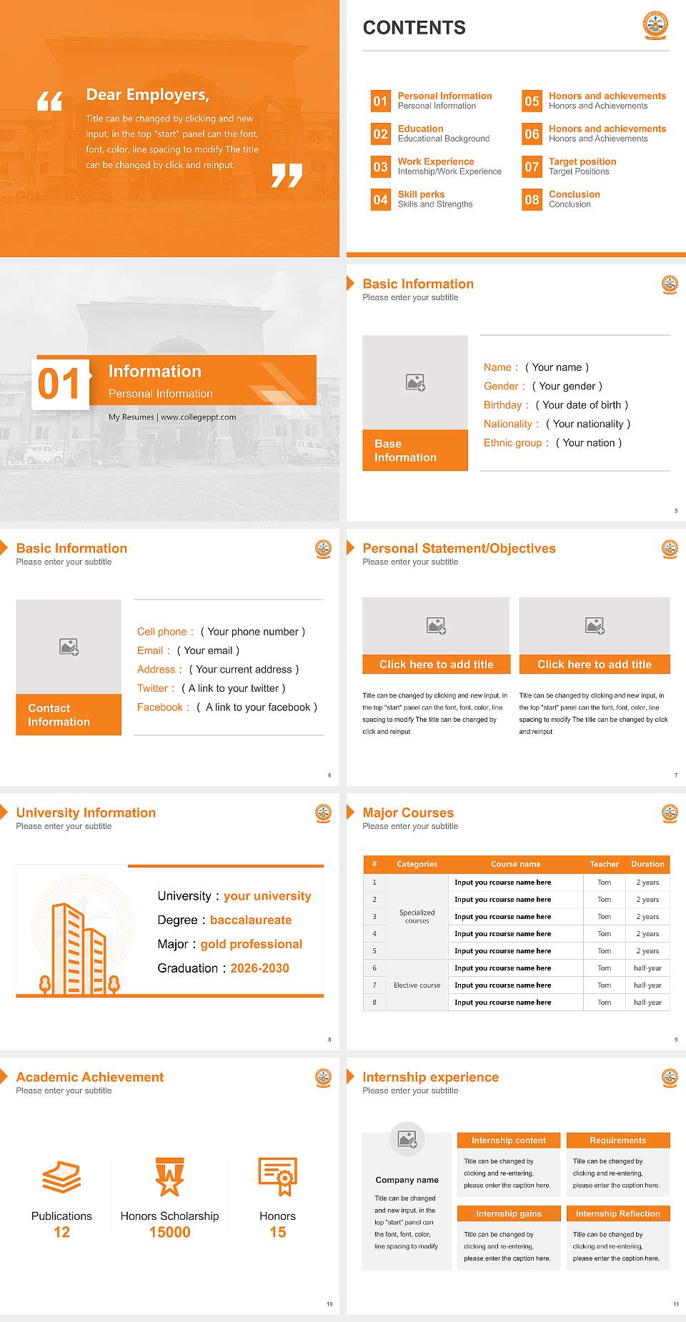 Shri Govind Guru University Resume PPT Template4:3 ratio PPT effect preview image2