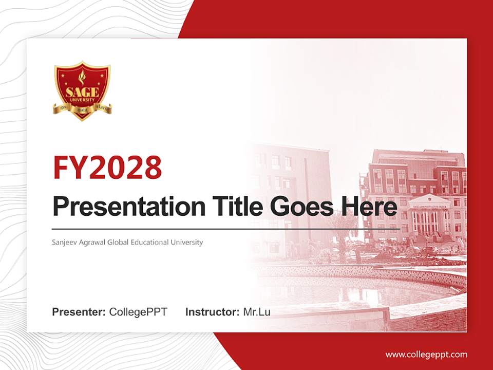 Sanjeev Agrawal Global Educational University Academic Presentation/Research Findings Report PPT Template4:3 ratio PPT effect preview image5