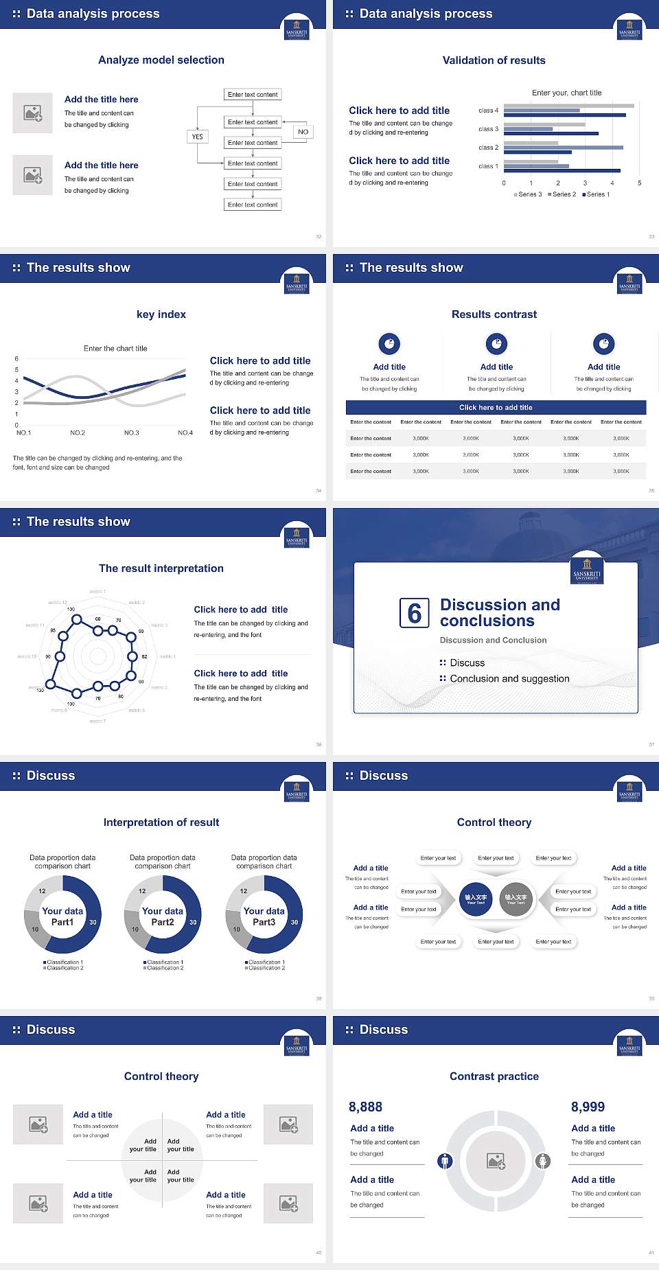 Sanskriti University Graduation Thesis Defense PPT Template4:3 ratio PPT effect preview image5