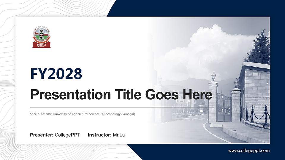 Sher-e-Kashmir University of Agricultural Science & Technology (Srinagar) Academic Presentation/Research Findings Report PPT Template16:9 ratio PPT effect preview image