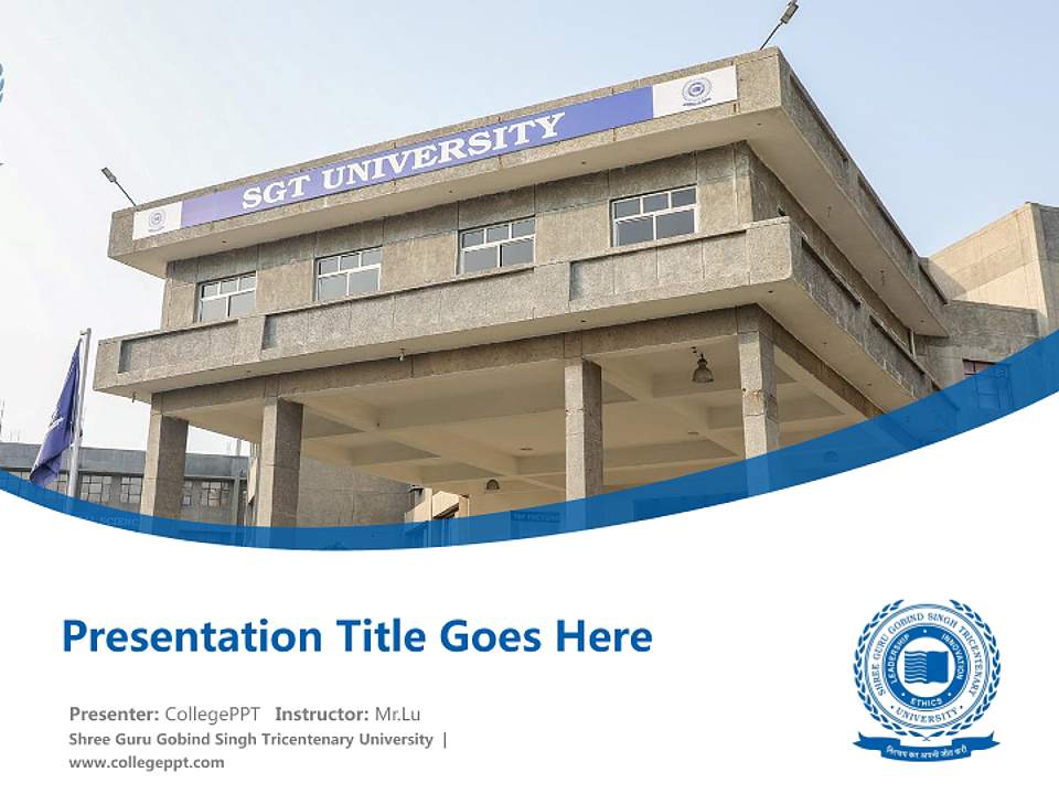Shree Guru Gobind Singh Tricentenary University Course/Courseware Creation PPT Template4:3 ratio PPT effect preview image5