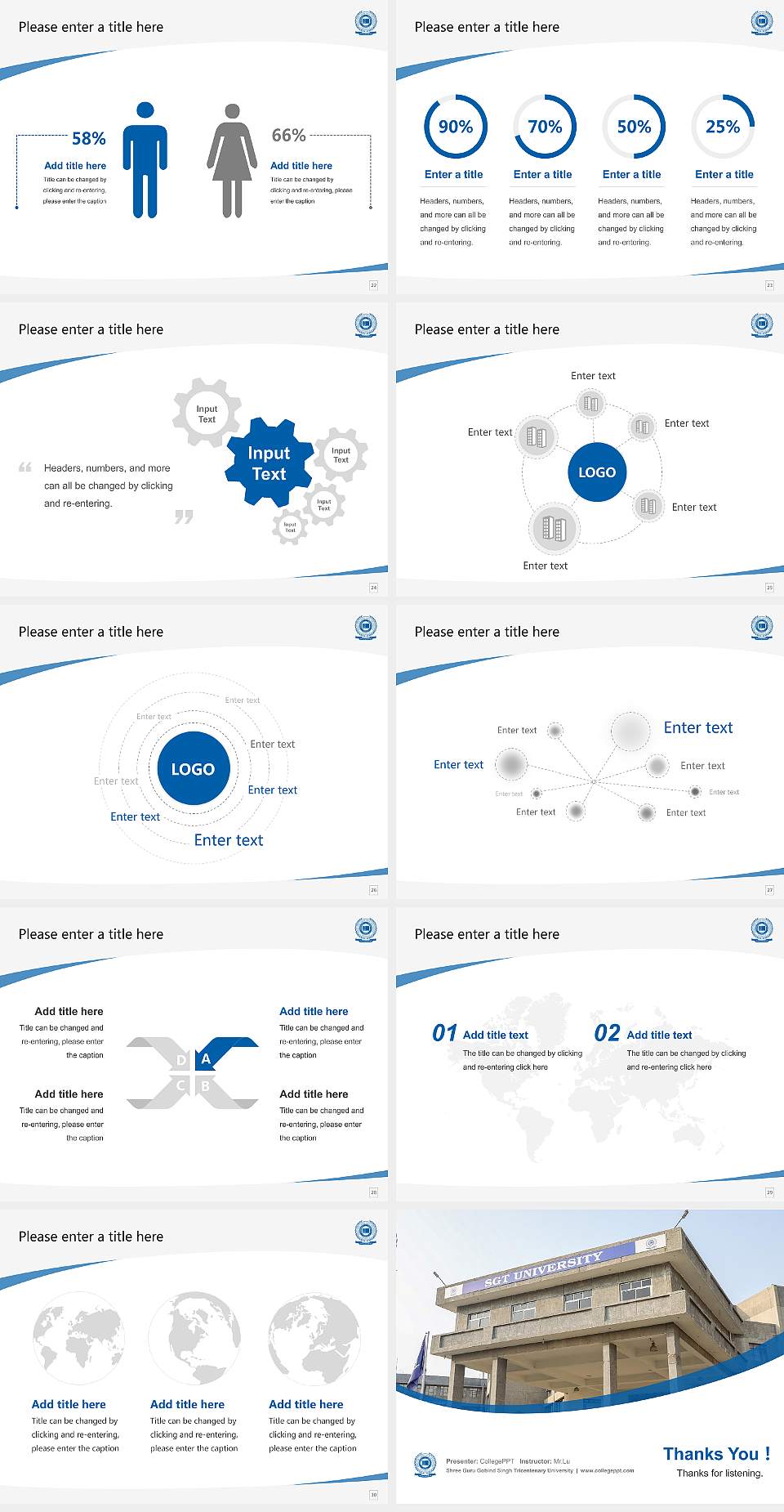 Shree Guru Gobind Singh Tricentenary University Course/Courseware Creation PPT Template4:3 ratio PPT effect preview image4