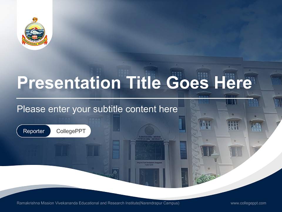 Ramakrishna Mission Vivekananda Educational and Research Institute(Narendrapur Campus) Lecture Sharing and Networking Event PPT Template4:3 ratio PPT effect preview image4