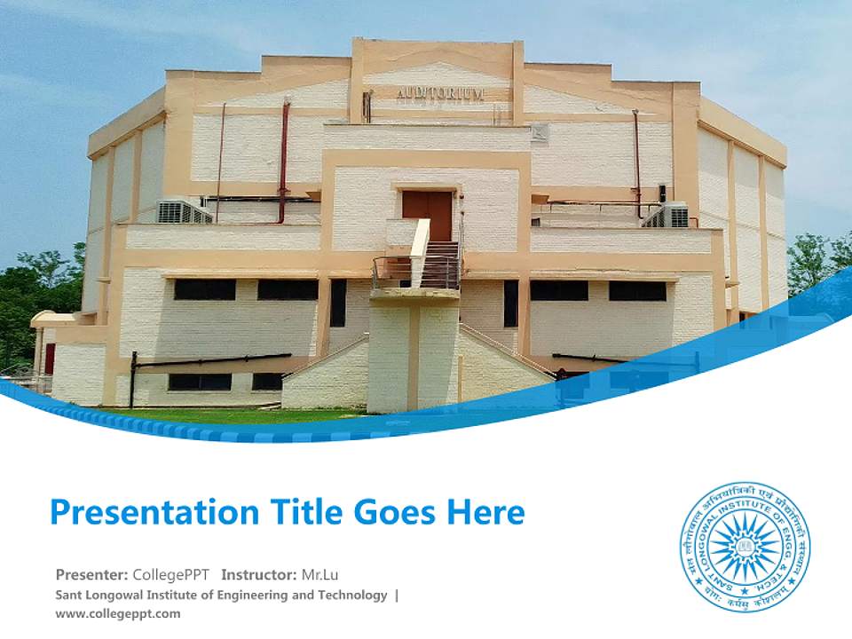 Sant Longowal Institute of Engineering and Technology Course/Courseware Creation PPT Template4:3 ratio PPT effect preview image5