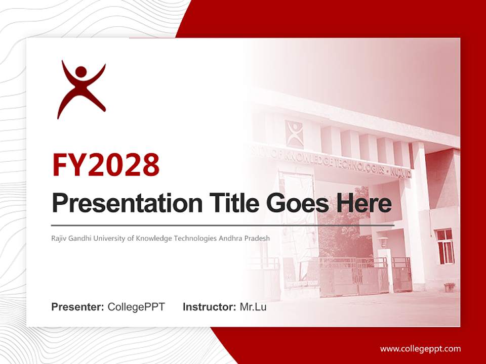 Rajiv Gandhi University of Knowledge Technologies Andhra Pradesh Academic Presentation/Research Findings Report PPT Template4:3 ratio PPT effect preview image5