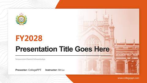 Sampurnanand Sanskrit Vishwavidyalaya Academic Presentation/Research Findings Report PPT Template