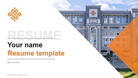 Reva University Resume PPT Template