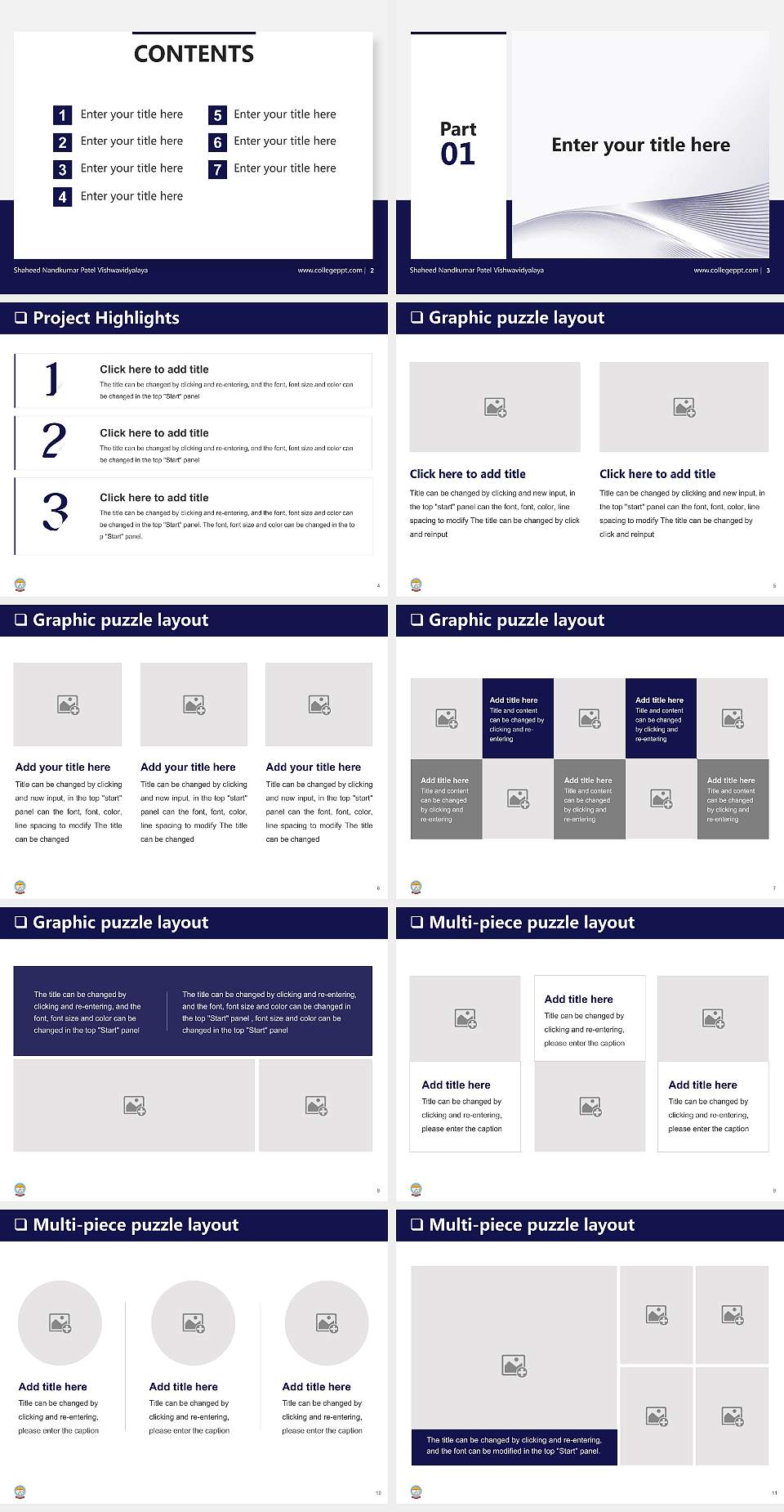 Shaheed Nandkumar Patel Vishwavidyalaya General PPT Template4:3 ratio PPT effect preview image2