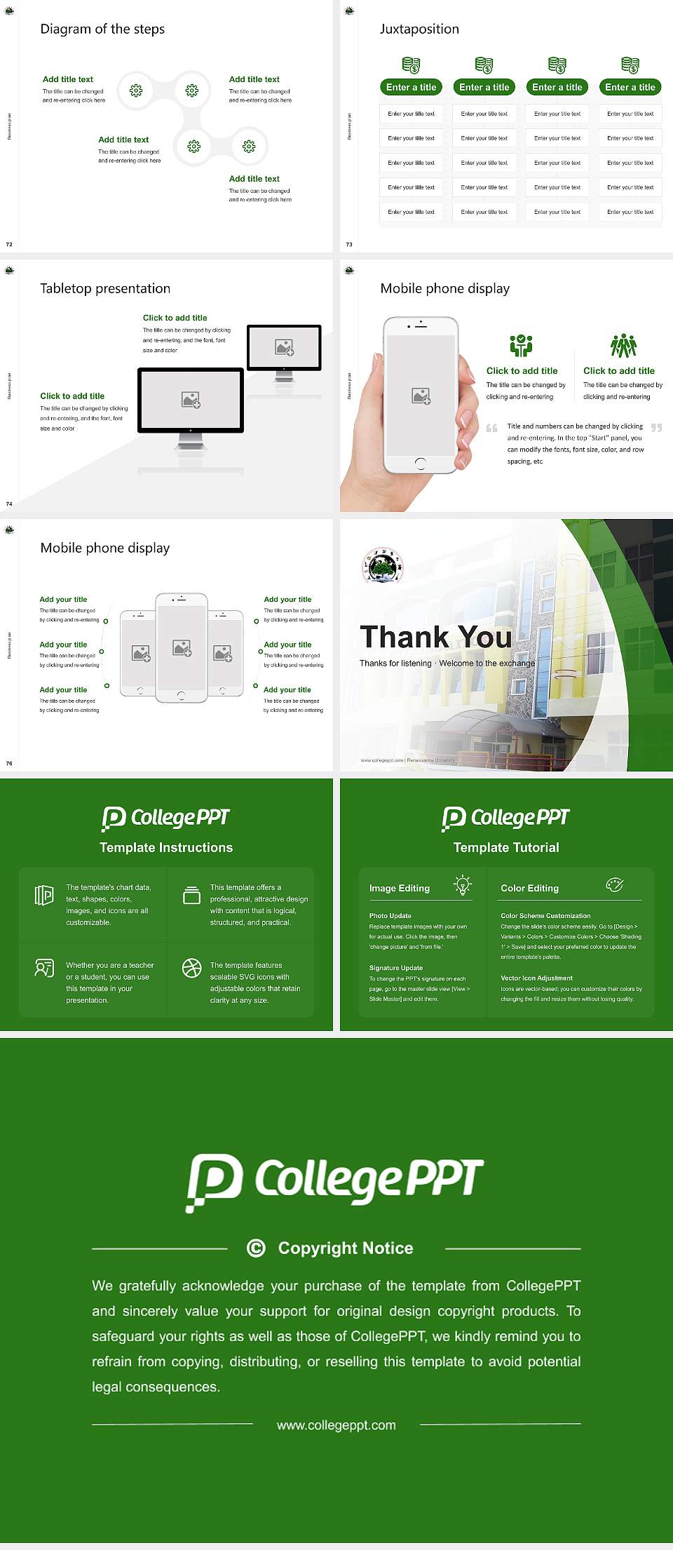 Renaissance University Competition/Entrepreneurship Contest PPT Template4:3 ratio PPT effect preview image9