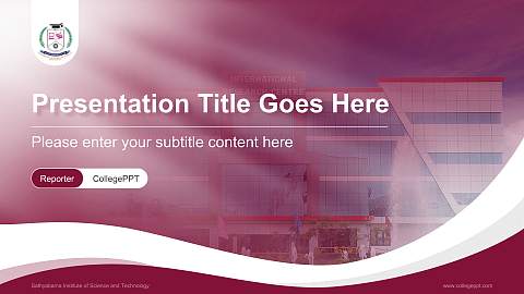 Sathyabama Institute of Science and Technology Lecture Sharing and Networking Event PPT Template