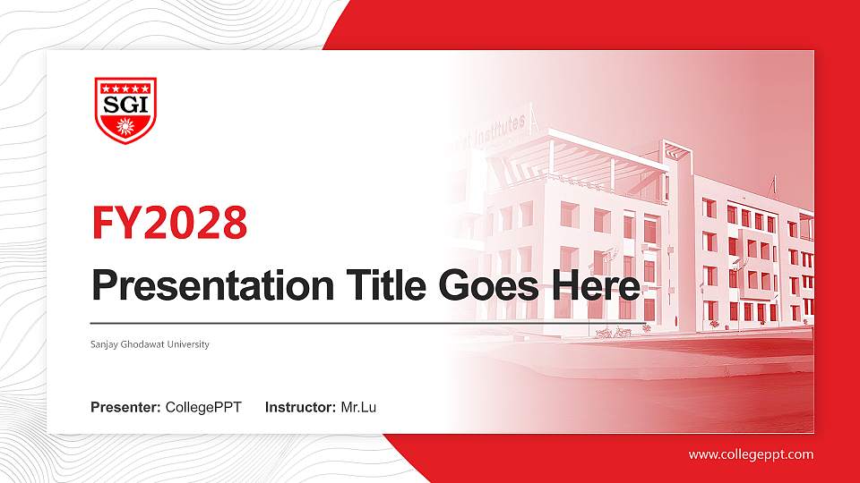 Sanjay Ghodawat University Academic Presentation/Research Findings Report PPT Template16:9 ratio PPT effect preview image