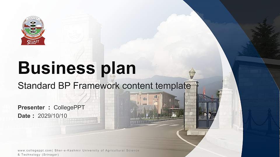 Sher-e-Kashmir University of Agricultural Science & Technology (Srinagar) Competition/Entrepreneurship Contest PPT Template16:9 ratio PPT effect preview image