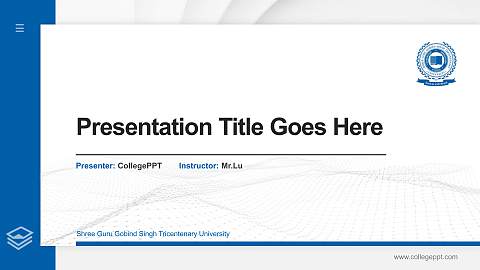 Shree Guru Gobind Singh Tricentenary University Thesis Proposal/Graduation Defense PPT Template