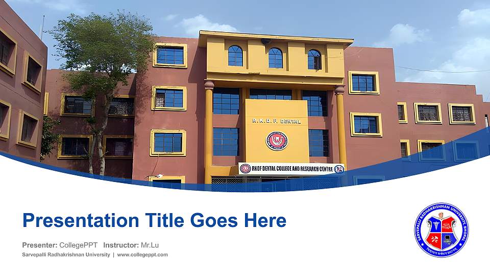 Sarvepalli Radhakrishnan University Course/Courseware Creation PPT Template16:9 ratio PPT effect preview image