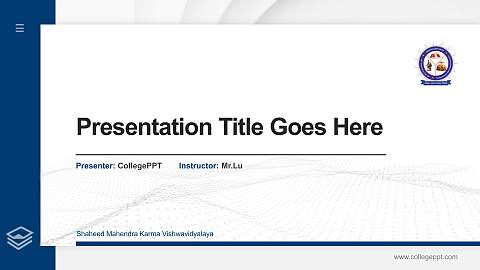 Shaheed Mahendra Karma Vishwavidyalaya Thesis Proposal/Graduation Defense PPT Template