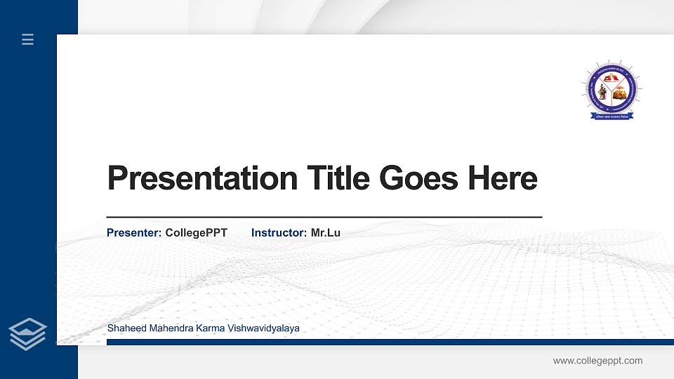 Shaheed Mahendra Karma Vishwavidyalaya Thesis Proposal/Graduation Defense PPT Template16:9 ratio PPT effect preview image