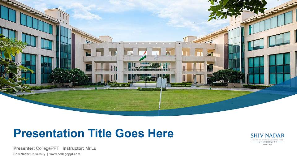 Shiv Nadar University Course/Courseware Creation PPT Template16:9 ratio PPT effect preview image