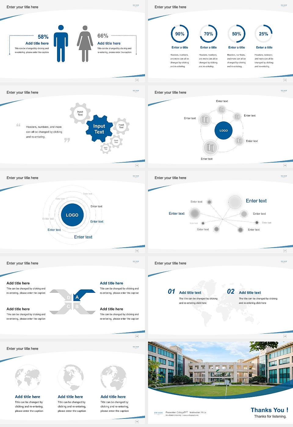 Shiv Nadar University Course/Courseware Creation PPT Template16:9 ratio PPT effect preview image4