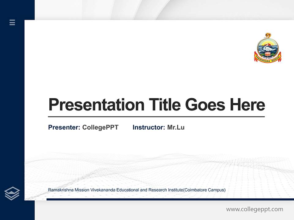 Ramakrishna Mission Vivekananda Educational and Research Institute(Coimbatore Campus) Thesis Proposal/Graduation Defense PPT Template4:3 ratio PPT effect preview image5