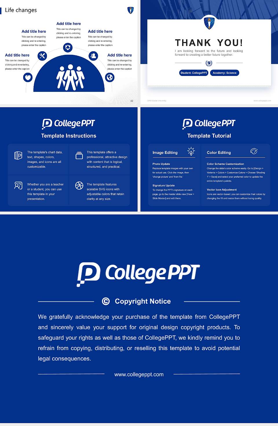 SAM Global University National Scholarship Defense PPT Template4:3 ratio PPT effect preview image4