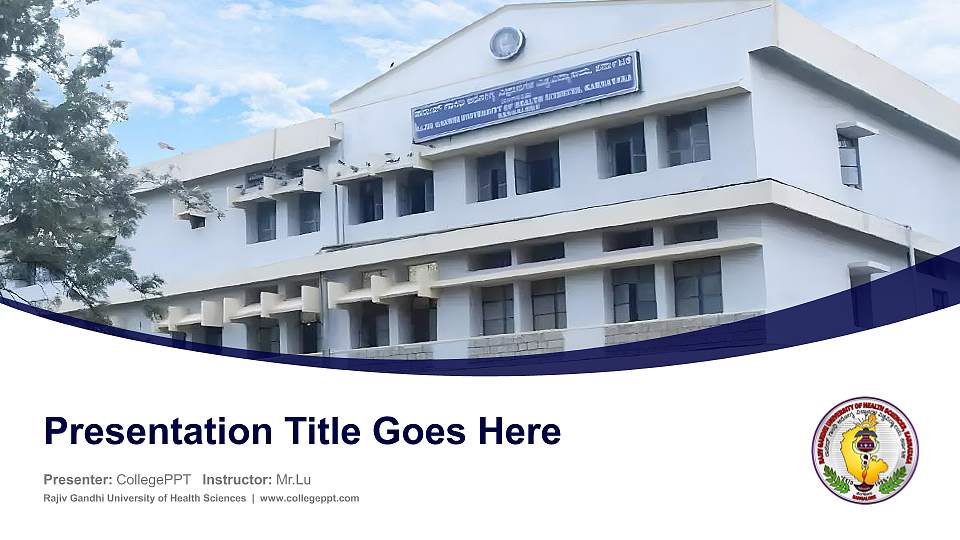 Rajiv Gandhi University of Health Sciences Course/Courseware Creation PPT Template16:9 ratio PPT effect preview image