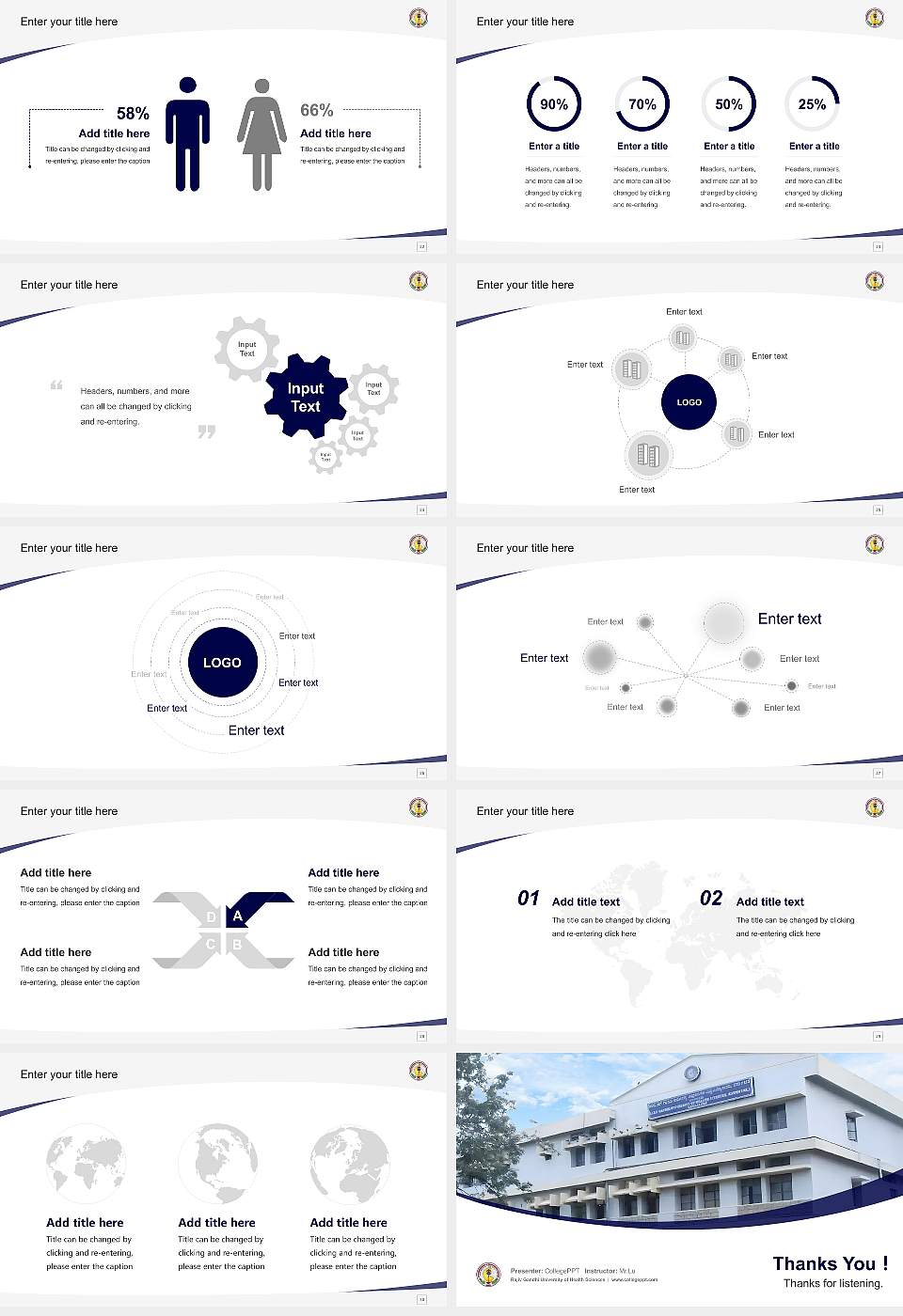 Rajiv Gandhi University of Health Sciences Course/Courseware Creation PPT Template16:9 ratio PPT effect preview image4