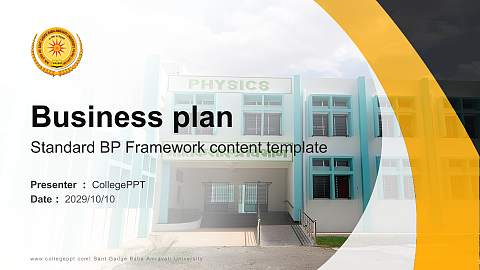 Sant Gadge Baba Amravati University Competition/Entrepreneurship Contest PPT Template
