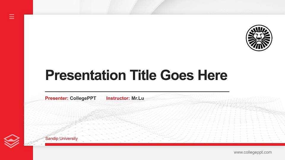 Sandip University Thesis Proposal/Graduation Defense PPT Template16:9 ratio PPT effect preview image