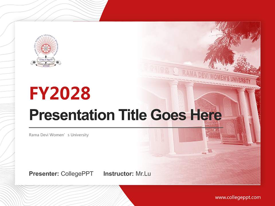 Rama Devi Women’s University Academic Presentation/Research Findings Report PPT Template4:3 ratio PPT effect preview image5