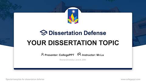 Sharda University Graduation Thesis Defense PPT Template