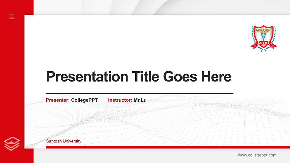 Santosh University Thesis Proposal/Graduation Defense PPT Template16:9 ratio PPT effect preview image