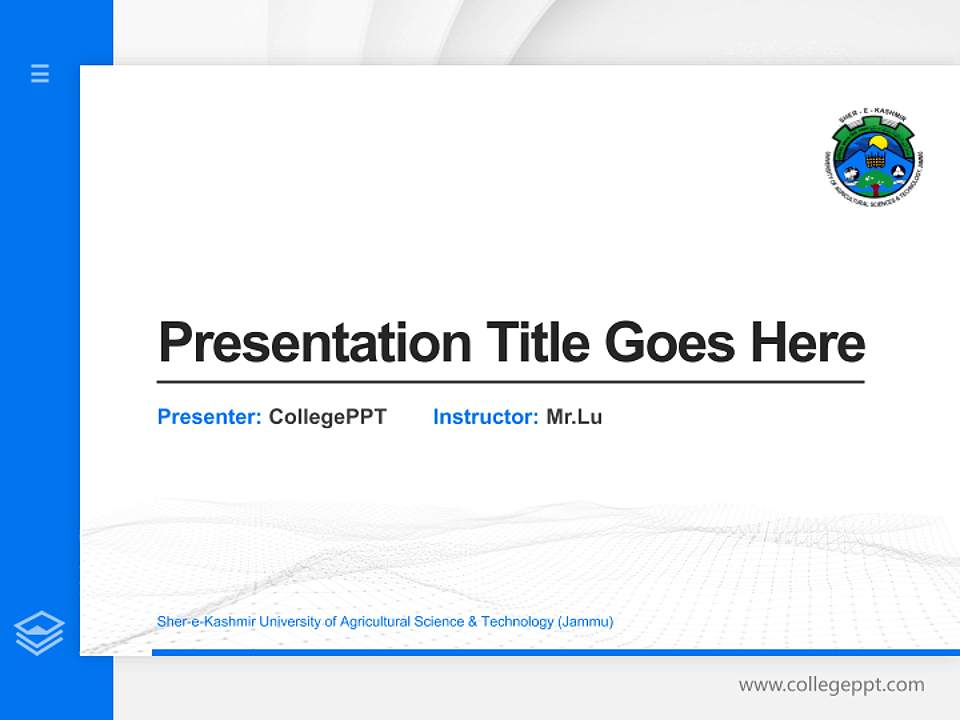 Sher-e-Kashmir University of Agricultural Science & Technology (Jammu) Thesis Proposal/Graduation Defense PPT Template4:3 ratio PPT effect preview image5