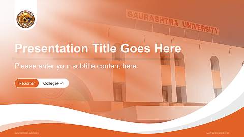 Saurashtra University Lecture Sharing and Networking Event PPT Template