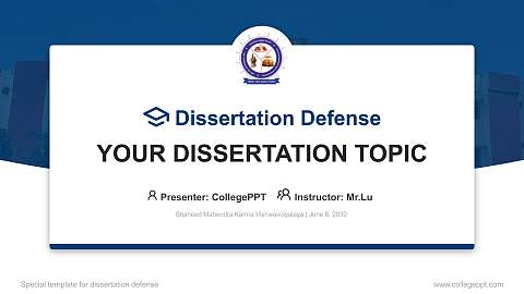 Shaheed Mahendra Karma Vishwavidyalaya Graduation Thesis Defense PPT Template