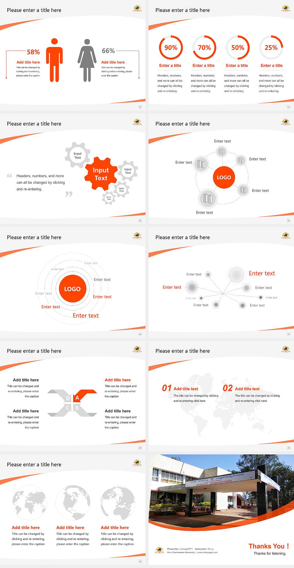 Rani Channamma University Course/Courseware Creation PPT Template4:3 ratio PPT effect preview image4