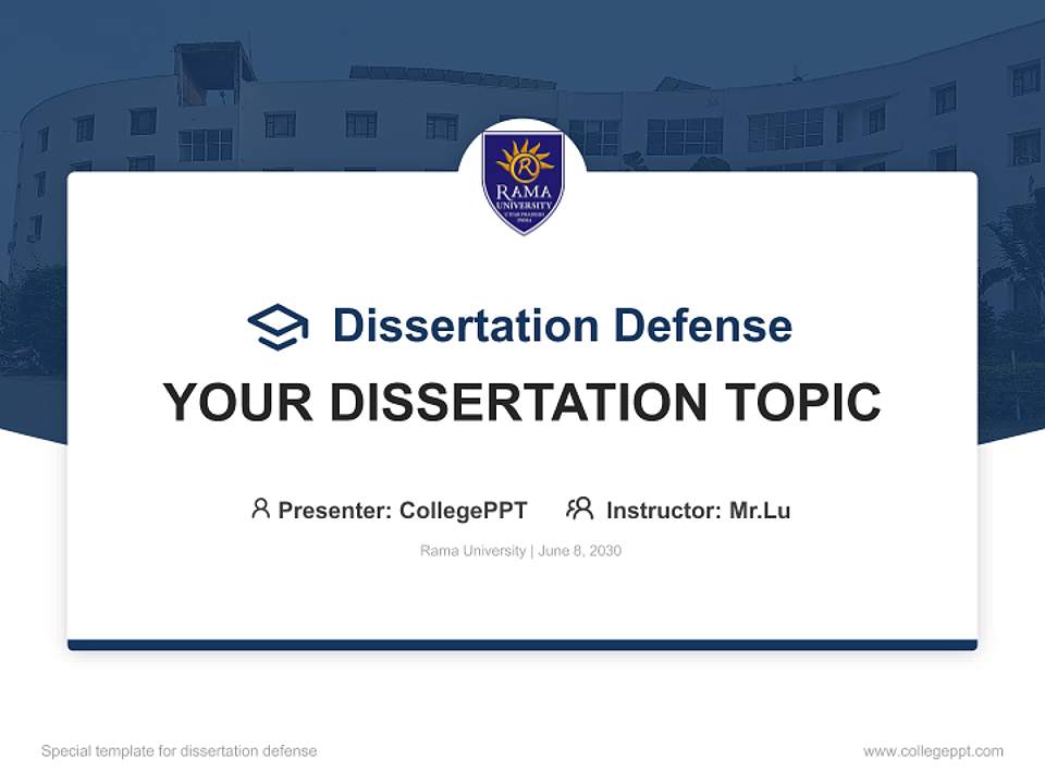 Rama University Graduation Thesis Defense PPT Template4:3 ratio PPT effect preview image7
