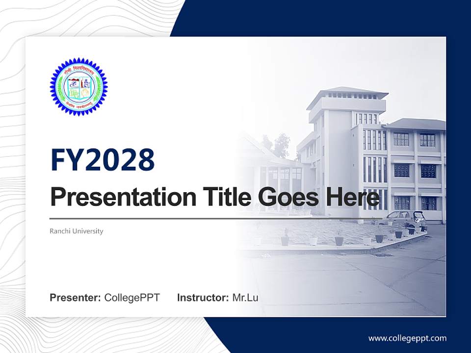 Ranchi University Academic Presentation/Research Findings Report PPT Template4:3 ratio PPT effect preview image5
