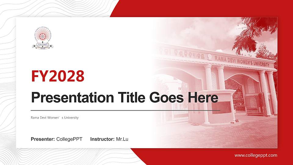 Rama Devi Women’s University Academic Presentation/Research Findings Report PPT Template16:9 ratio PPT effect preview image