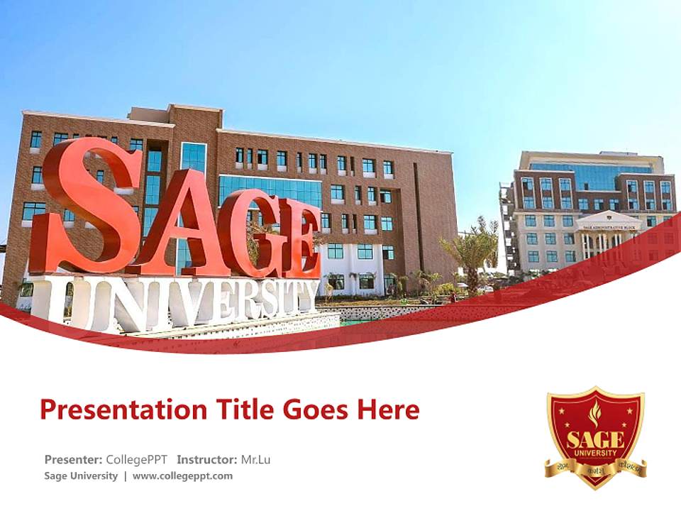 Sage University Course/Courseware Creation PPT Template4:3 ratio PPT effect preview image5
