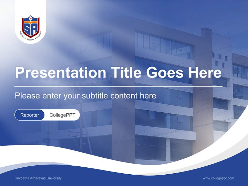 Saveetha Amaravati University Lecture Sharing and Networking Event PPT Template4:3 ratio PPT effect preview image4