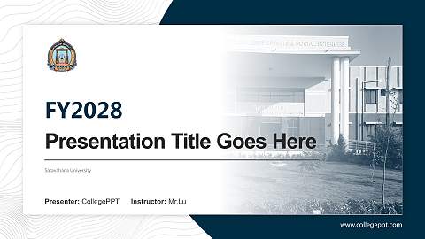Satavahana University Academic Presentation/Research Findings Report PPT Template