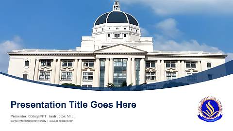 Sangai International University Course/Courseware Creation PPT Template