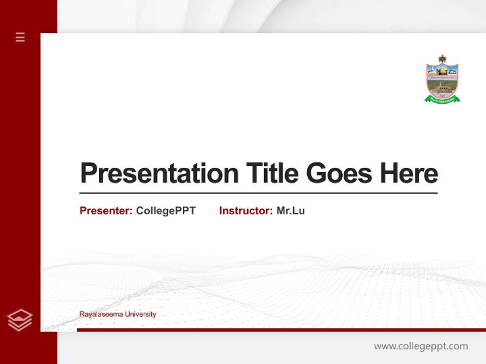 Rayalaseema University Thesis Proposal/Graduation Defense PPT Template4:3 ratio PPT effect preview image5