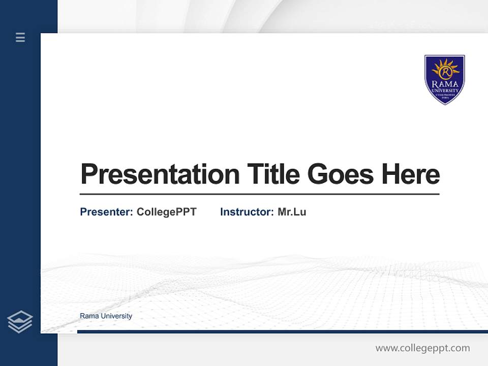 Rama University Thesis Proposal/Graduation Defense PPT Template4:3 ratio PPT effect preview image5