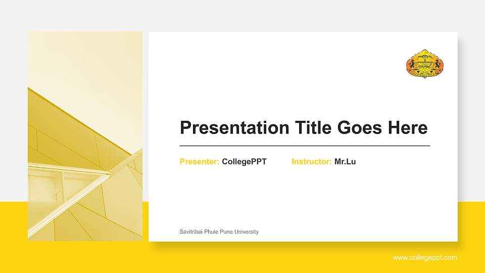 Savitribai Phule Pune University General PPT Template16:9 ratio PPT effect preview image