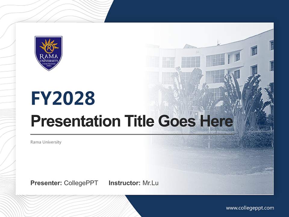 Rama University Academic Presentation/Research Findings Report PPT Template4:3 ratio PPT effect preview image5