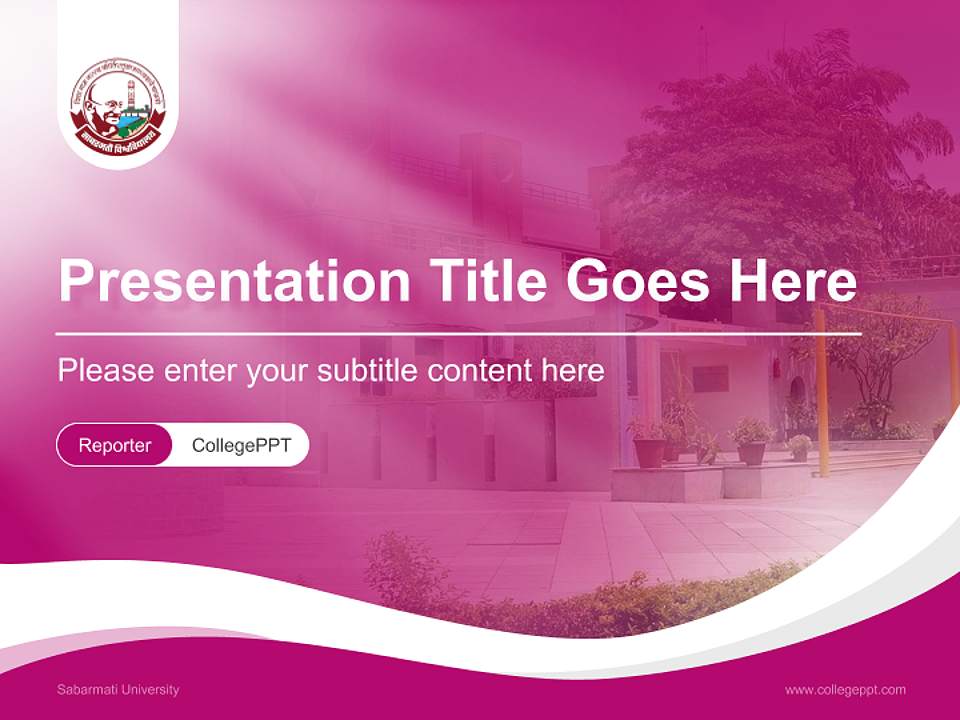 Sabarmati University Lecture Sharing and Networking Event PPT Template4:3 ratio PPT effect preview image4