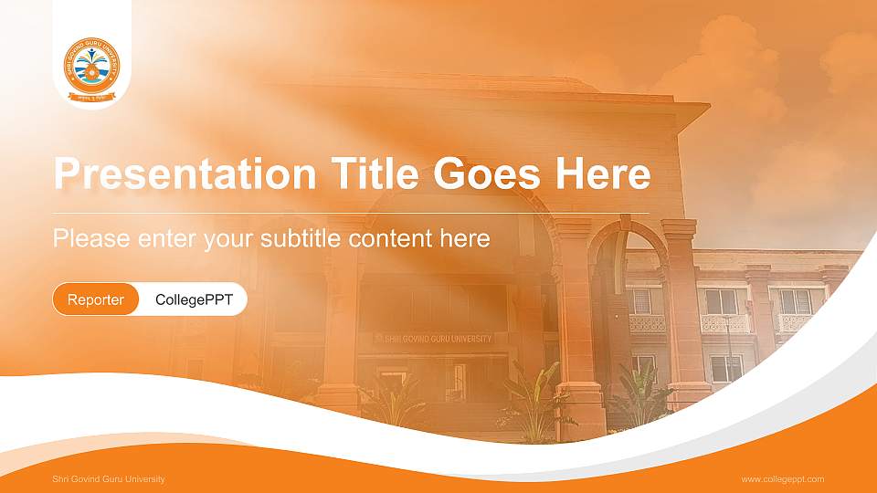 Shri Govind Guru University Lecture Sharing and Networking Event PPT Template16:9 ratio PPT effect preview image